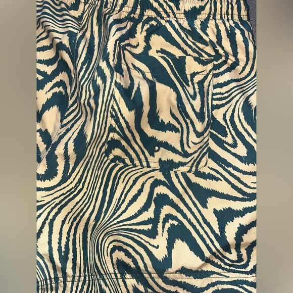 Men’s PacSun Warp 4.5" Swim Trunks Board Shorts Large Green Gold Waves Wavey - Picture 11 of 15